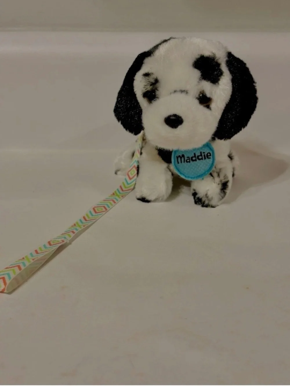 Justice Pet Shop Maddie The Dalmatian Plush Dog Puppy Collar Leash Nametag Y2K